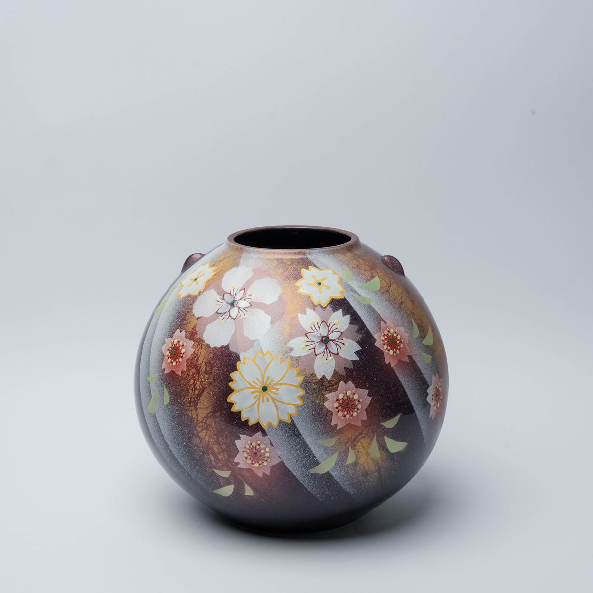 Kutani Ware Twilight Blossom Dance Vase