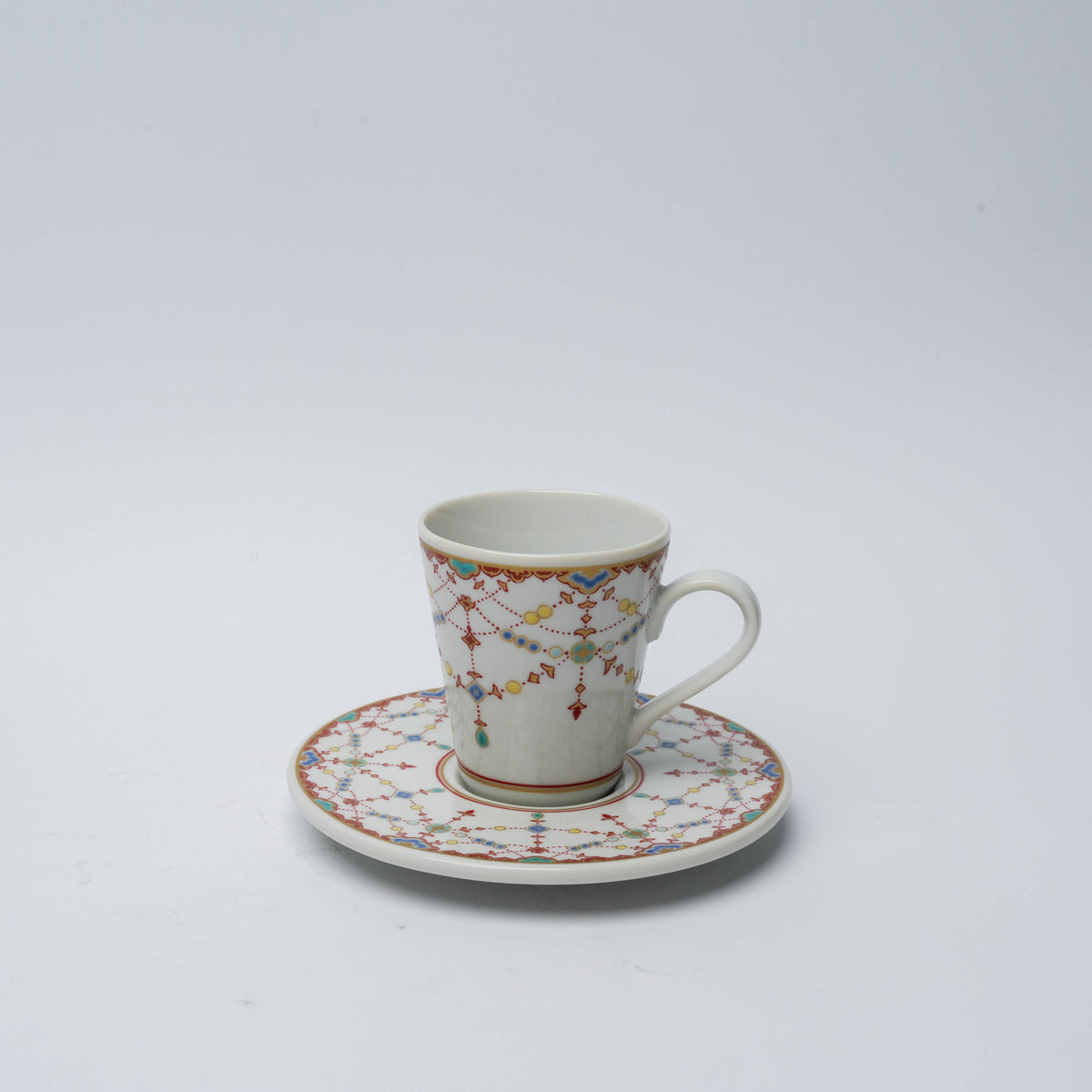 Kutani Ware Espresso Cup & Saucer -  Yorakumon