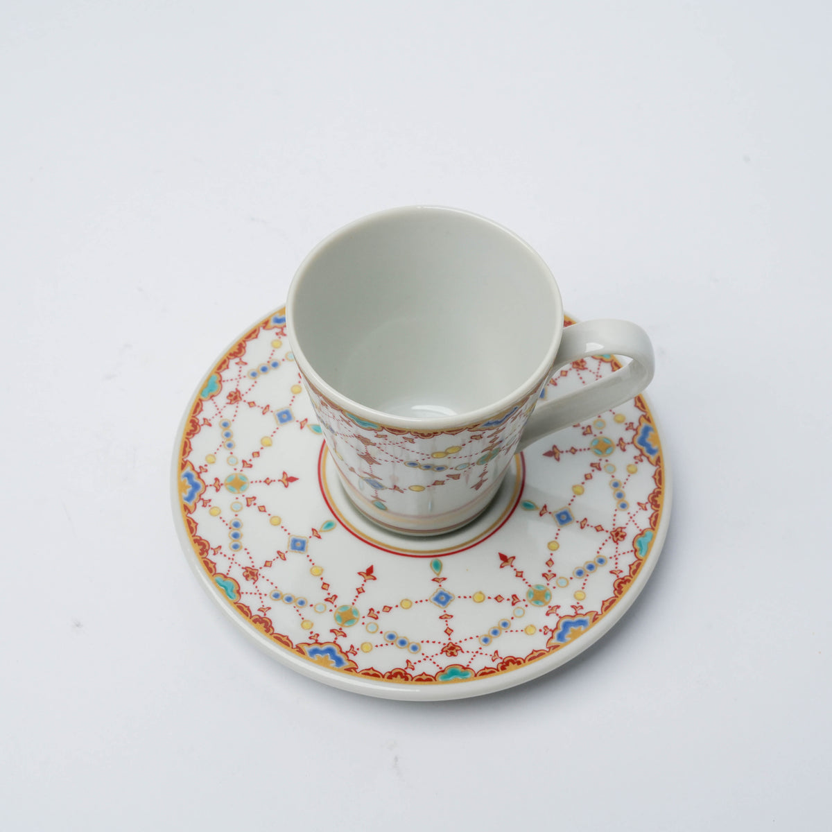 Kutani Ware Espresso Cup & Saucer -  Yorakumon