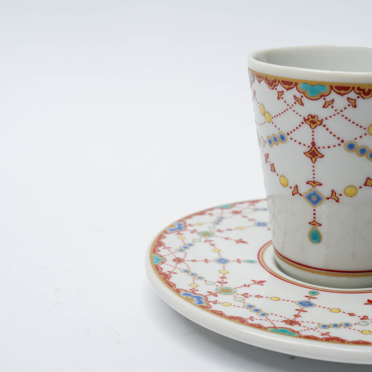Kutani Ware Espresso Cup & Saucer -  Yorakumon