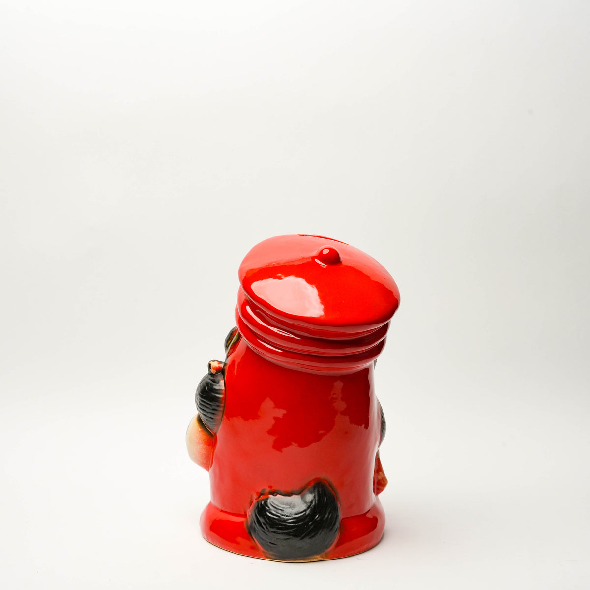 Shigaraki Ware Red Postman Lucky Tanuki Raccoon Dog Ornament