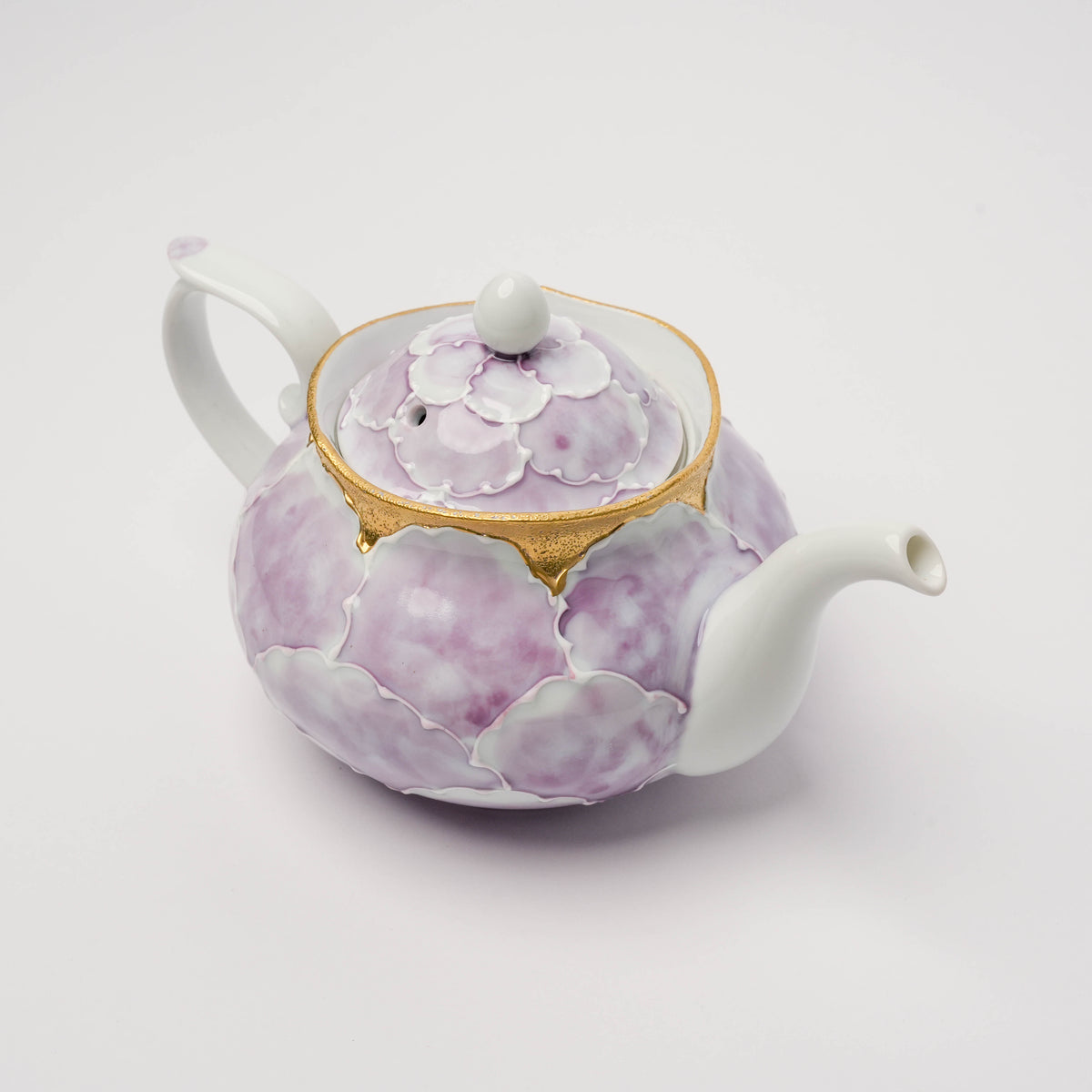 Arita Ware Bunzan Kiln Peony Teapot – Purple & Gold